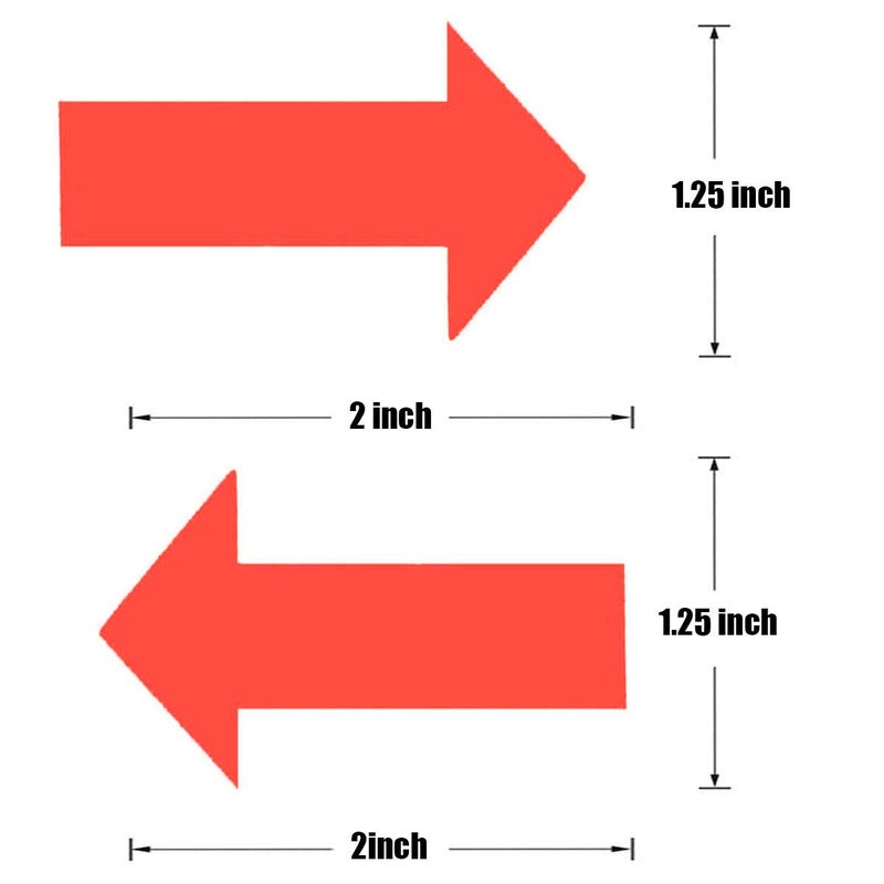 Remarkable Red Arrow Stickers Labels, 2"Ã—1.25" Self-Adhesive Arrow Shape Signs,Total 500PCS Per Roll - Image 2